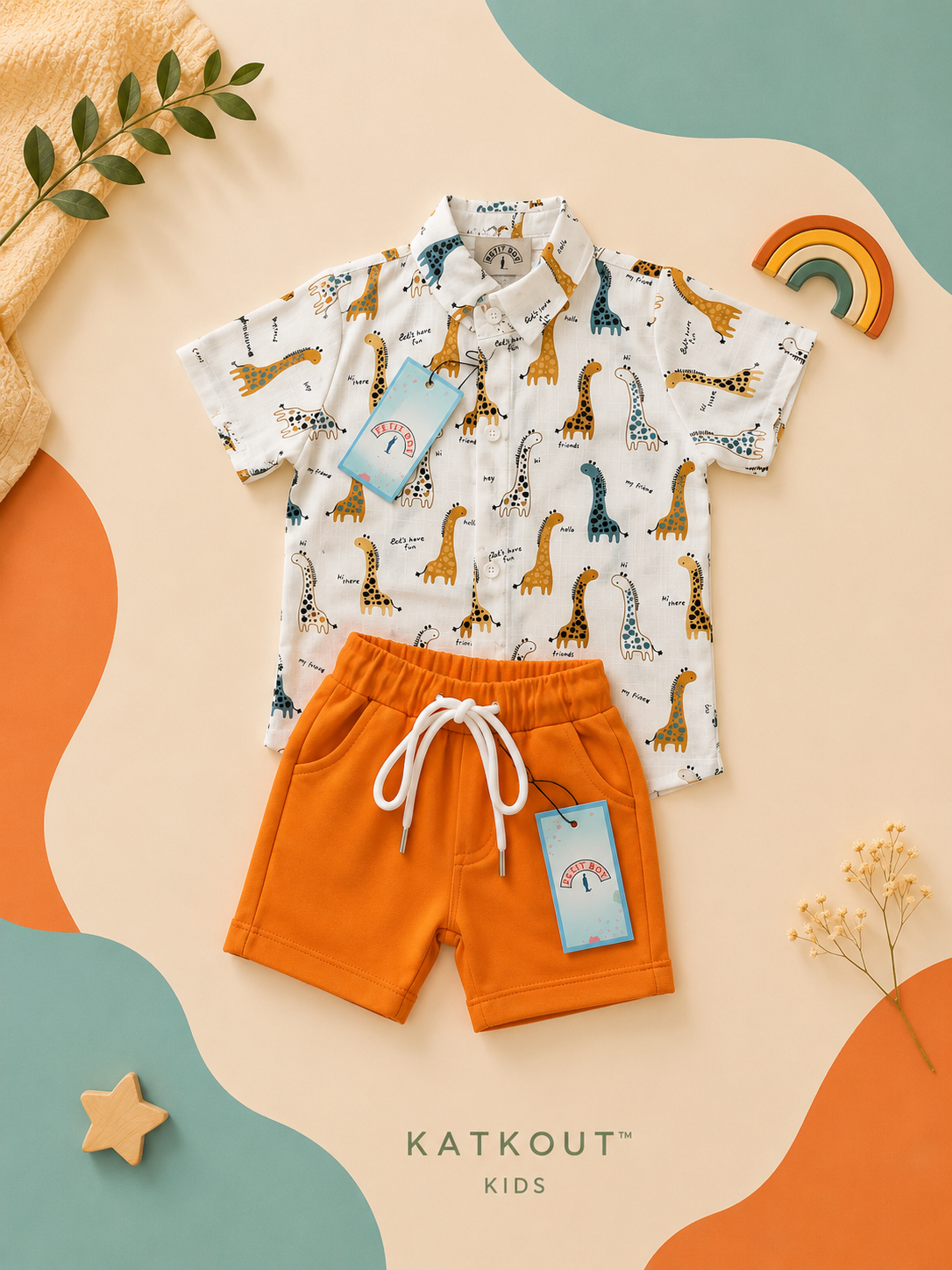 Ensemble Girafe Orange
